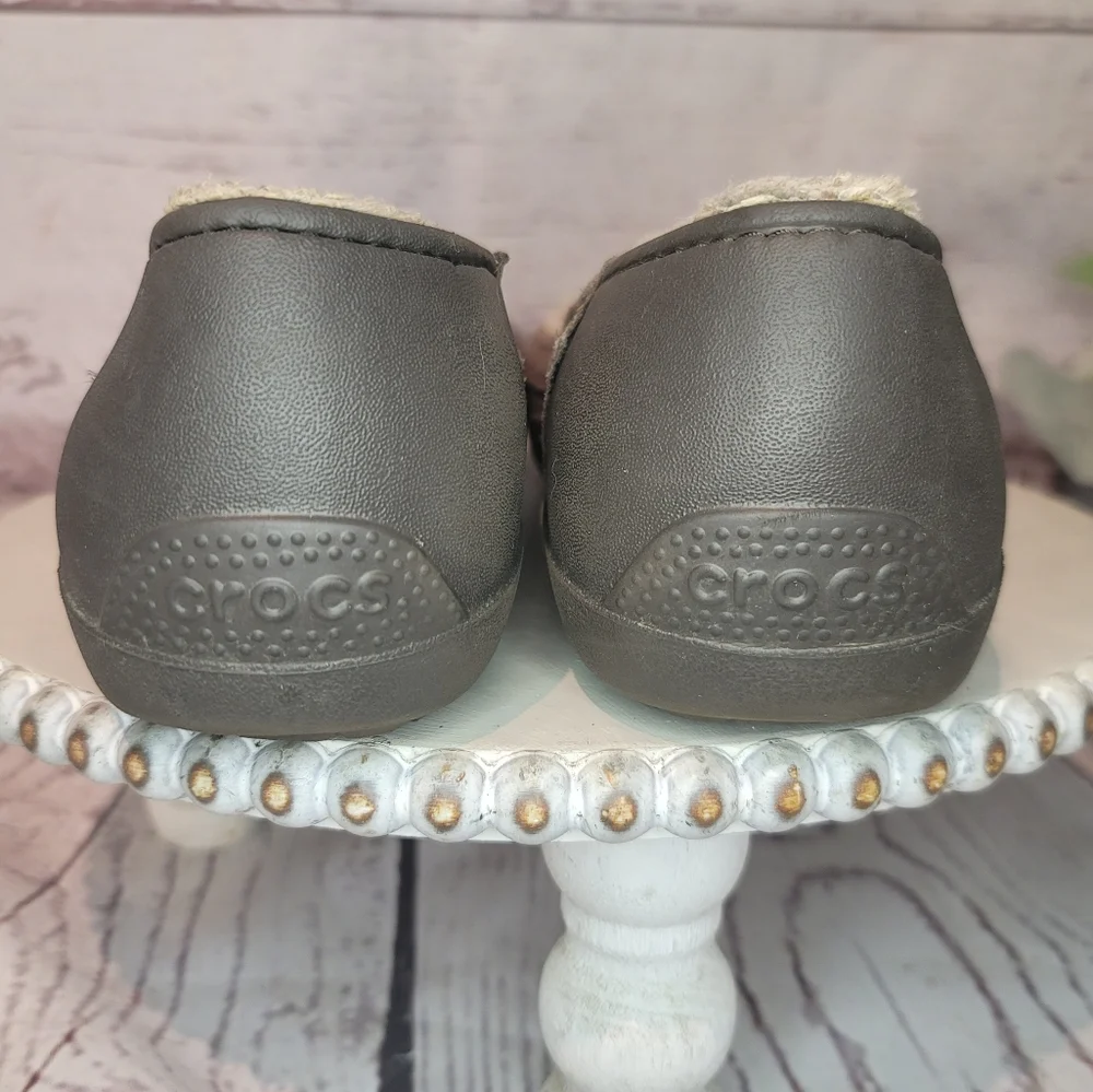 Crocs Mammoth Winter Ballet Flats in Brown Suede. Size 8W - Picture 6 of 11